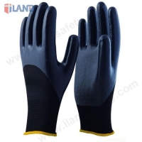 Nitrile Coated Gloves, Open back