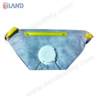 Horizontal fold-flat respirator
