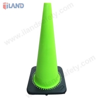 PVC Traffic Cone, Lime/Black