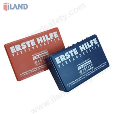 thumbnail image 2 of DIN 13164 Compliant First Aid Kit – Red Polyester – Complete Set For Passenger Cars, Trucks – Includes Bandages, Scissors, Blanket, Gloves 2 of 6