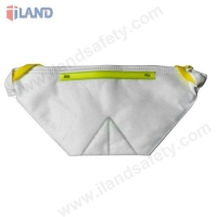 Horizontal fold-flat respirator