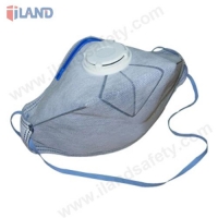 Horizontal fold-flat respirator