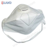 Horizontal fold-flat respirator with valve