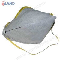 Horizontal fold-flat respirator