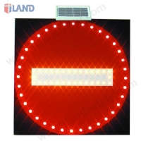 Solar Traffic Sign, No Entry Sign