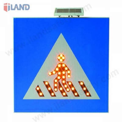 Solar Traffic Sign, Crosswalk Sign