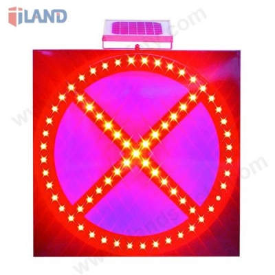 Solar Traffic Sign, No Stop on Both Sides
